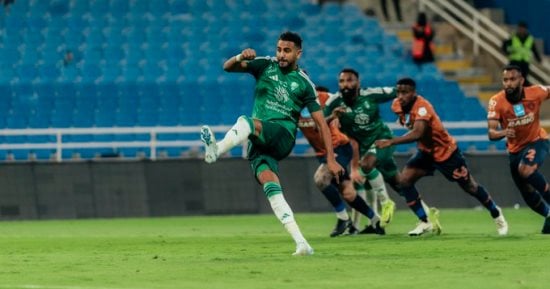 الفيحاء ضد الأهلي محرز يتفوق للراقي فى الشوط الأول بالدوري