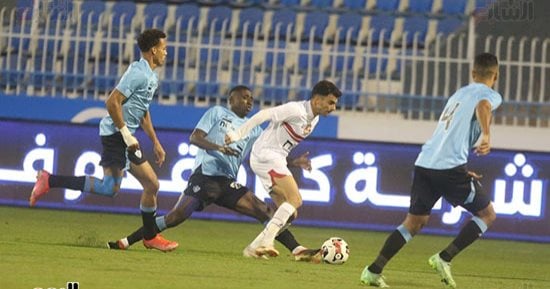 30 دقيقة الزمالك يسيطر ويتقدم على غزل المحلة بثنائية منسى