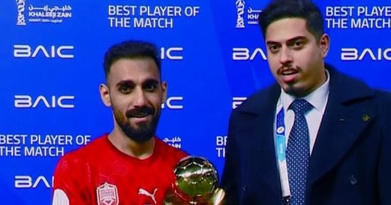 البحرين ضد العراق على جعفر مدن أفضل لاعب في مواجهة