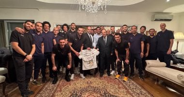 سفير مصر فى كرواتيا يستقبل بعثة منتخب كرة اليد قبل